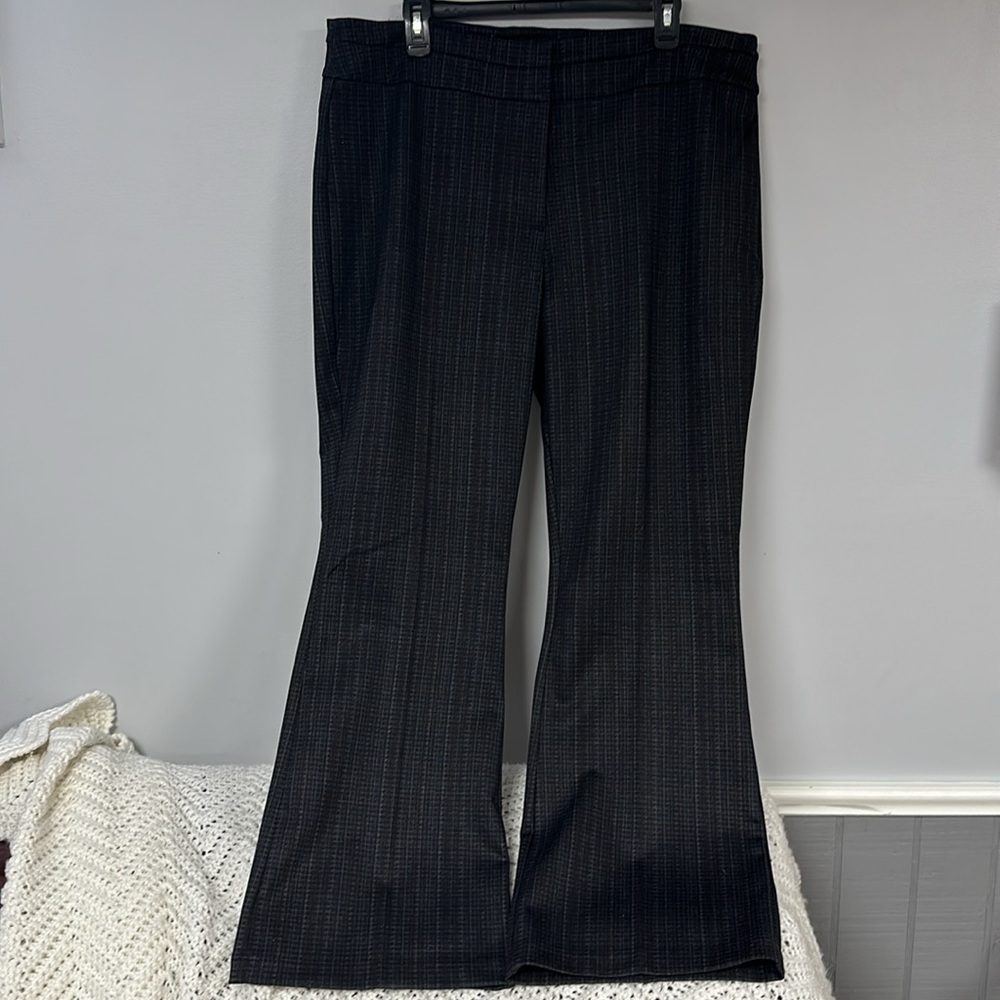 Classy Zac & Rachel brown plaid zip front Trouser dress/work pants, NWOT, XL